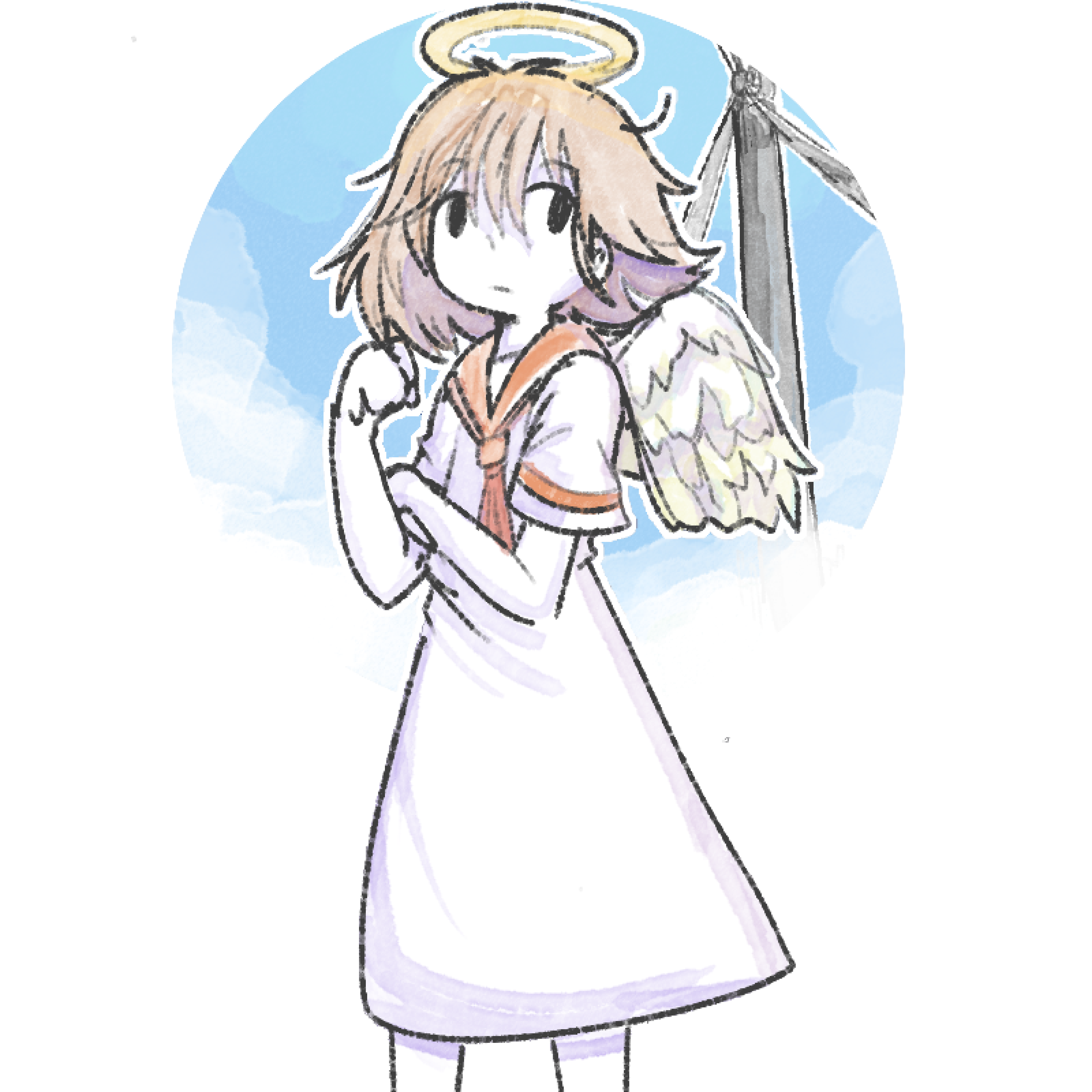 Rakka from Haibane Renmei.. [I love that anime..]