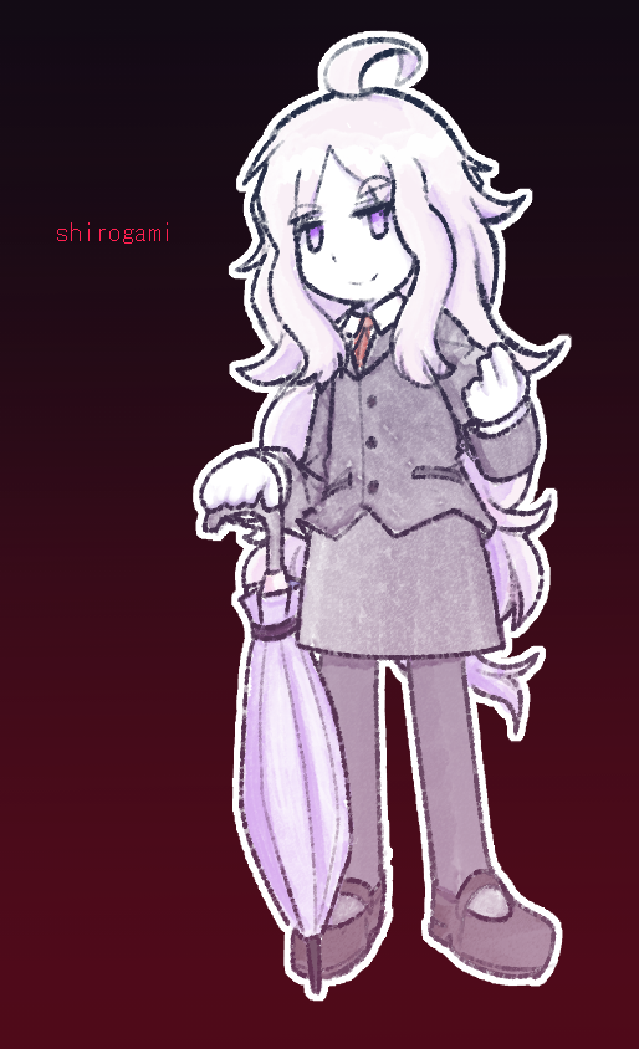 Fanart of Shirogami from Cidoku's Neocities. [Check it out, it's a nice site.!]