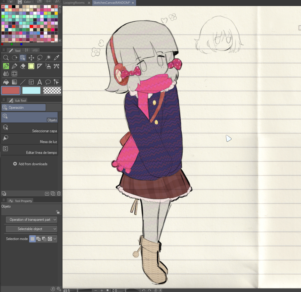 I was trying out the textures from Clip Studio Paint