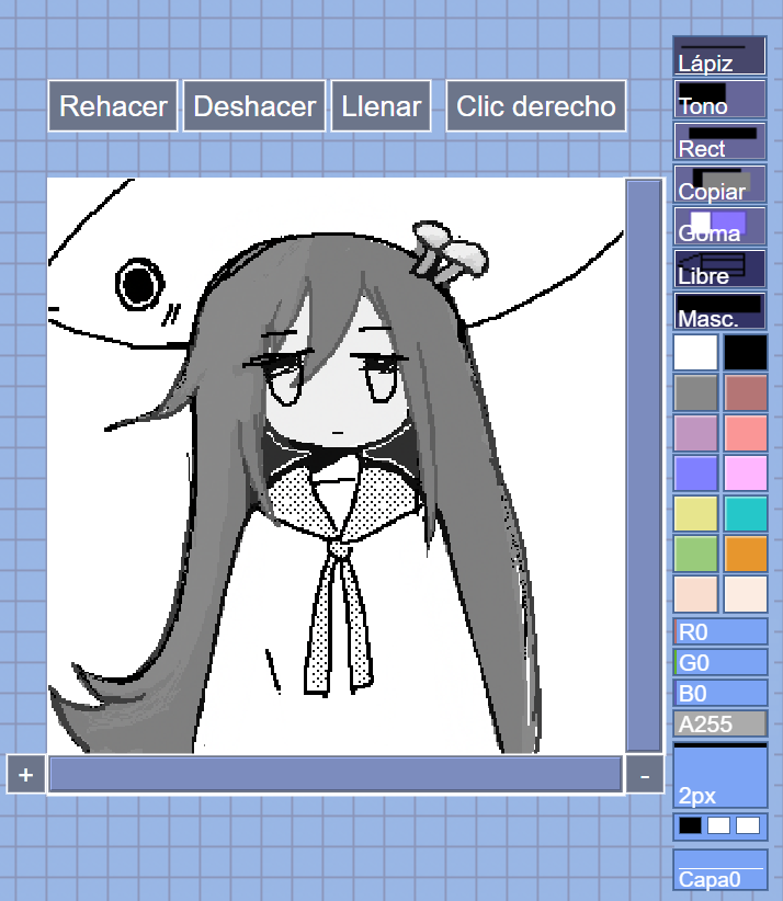 Oekaki Drawing of Shijima with a Fish Hat.