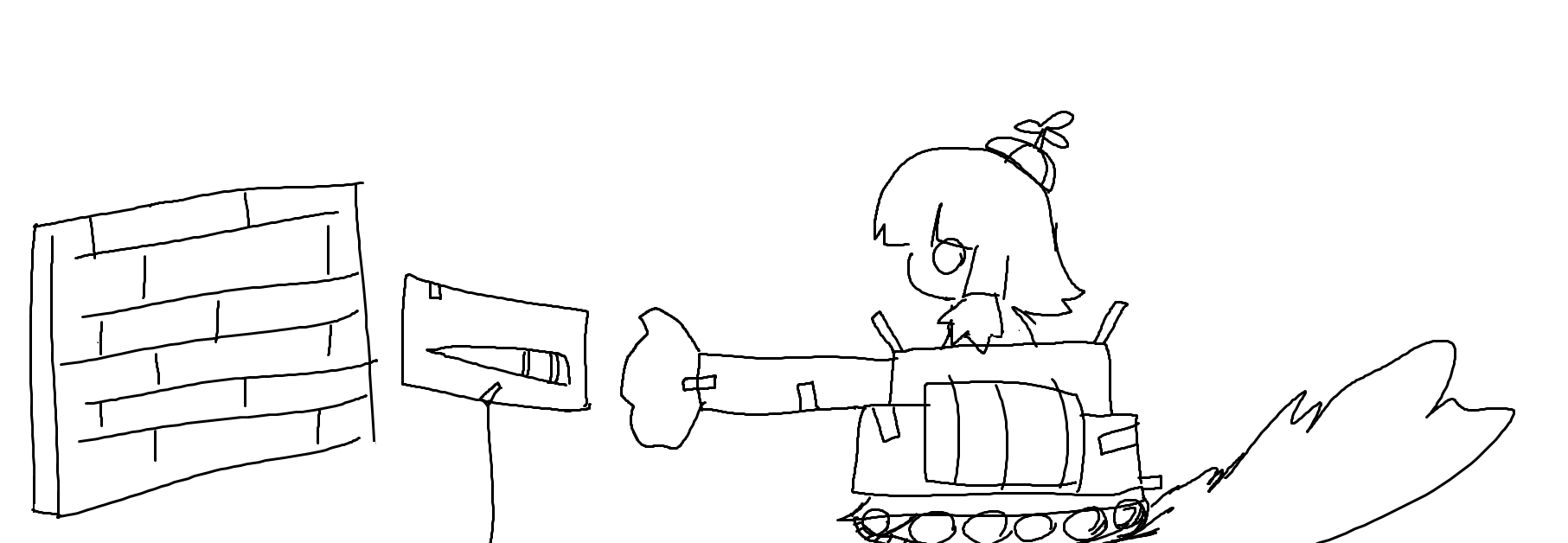 No more wall, tearing it down RIGHT NOW WITH MY TANK.